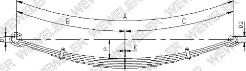Рессора подвески WEWELER A011T315ZA75