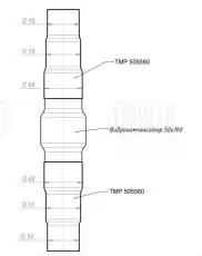 Гофра глушителя TRIALLI EPC 505560-50100 L= d=