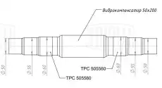 Гофра глушителя TRIALLI EPC 505560-50200 L= d=