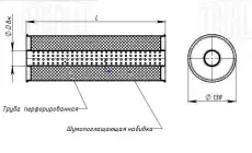 глушитель! круглый L400 D138 d50 универсальный\ EMM 3104 TRIALLI