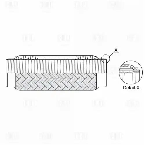 Гофра глушителя TRIALLI FTI 50280 L= d=