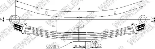 Рессора подвески WEWELER F088T267ZA75