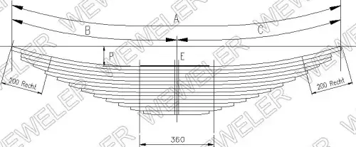 Рессора подвески WEWELER A088T314ZA70