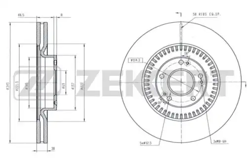 Тормозной диск ZEKKERT BS-6298
