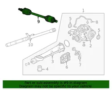 SHAFT,RR WHL DRV(CODE ABJ5) 84173832 BUICK
