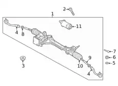 РЕЕЧНЫЙ РУЛЕВОЙ МЕХАНИЗМ 57700T1400 MOBIS