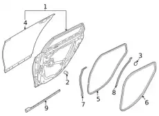 Уплотнитель двери MOBIS 831B0T1000