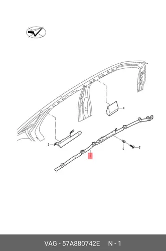 57A880742E (8 гр.), Модуль подушки без. VAG
