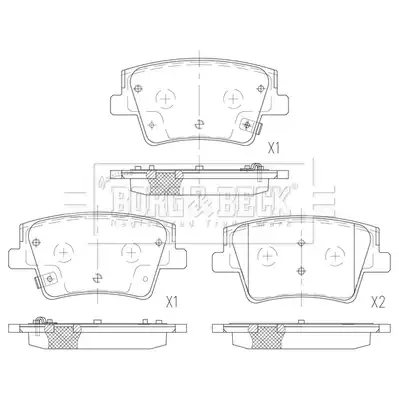 Тормозные колодки дисковые BORG&BECK BBP2836