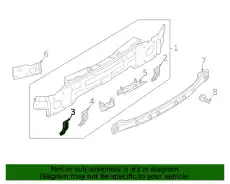 Кронштейн для облицовки бампера 3CN813745 VAG