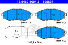 Тормозные колодки дисковые ATE 13.0460-5694.2
