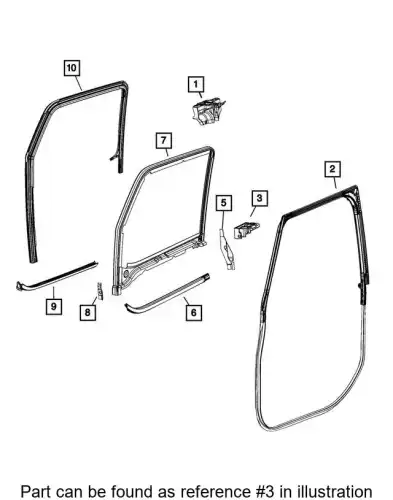 B-PILLAR BELT BODY SIDE 68518224AA CHRYSLER