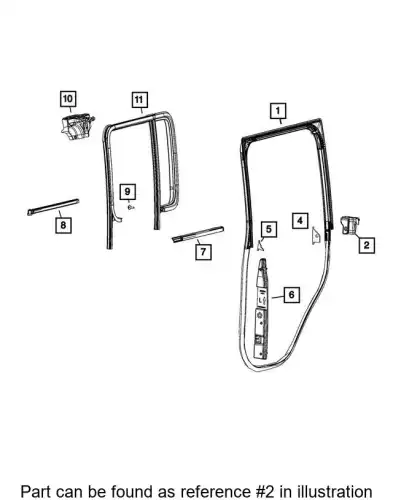 C-PILLAR BELT BODY SIDE 68518222AA CHRYSLER