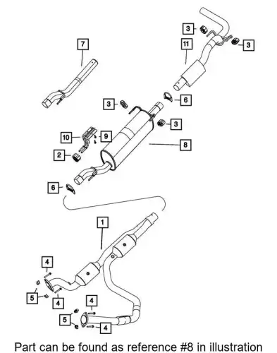 EXHAUST 68310889AA CHRYSLER