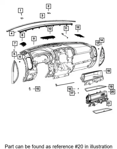 INSTRUMENT PANEL 7DS041X7AA CHRYSLER