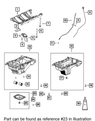 Поддон картера двигателя CHRYSLER 68449682AB