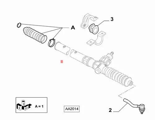 Рулевой наконечник CHRYSLER 1376345080