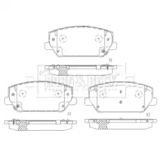 Тормозные колодки дисковые BORG&BECK BBP2675