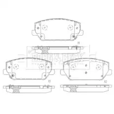 Тормозные колодки дисковые BORG&BECK BBP2675