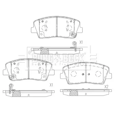 Тормозные колодки дисковые BORG&BECK BBP2678