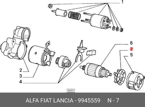 КОМПЛЕКТ ДЛЯ СТАРТЕРА 9945559 LANCIA