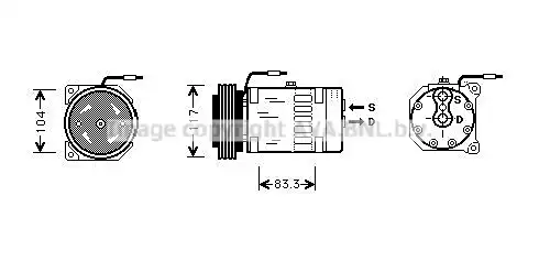 Компрессор кондиционера \RENAULT Master II 2.8 DTi 98>01 RTAK403 AVA