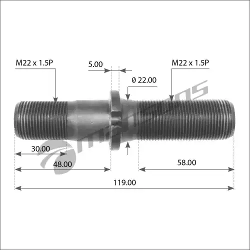 шпилька колесная BPW 300.165 MANSONS