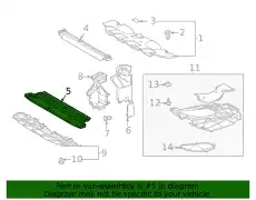 GUIDE, RADIATOR AIR, 1659225040 TOYOTA / LEXUS