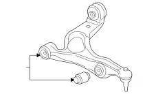 Рычаг подвески PORSCHE 95534101800