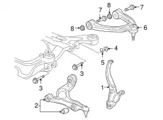 Рычаг подвески PORSCHE 95534101800