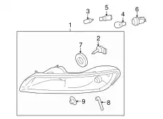 Фонарь габаритный PORSCHE 99763108102