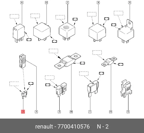 ПРЕДОХРАНИТЕЛЬ МАЛЕНЬКИЙ 20А ЖЕЛТЫЙ 7700410576 RENAULT