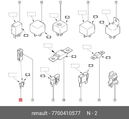 ПРЕДОХРАНИТЕЛЬ 25А (7703297157) 7700410577 RENAULT