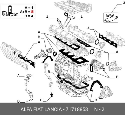 ПРОКЛАДКА ДВИГАТЕЛЯ 71718853 LANCIA