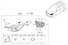 Фонарь габаритный KIA 92102E40201D
