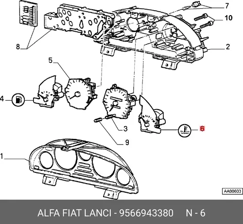 ТЕРМОМЕТР 9566943380 LANCIA