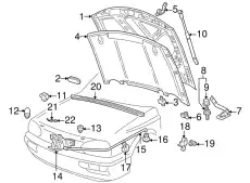Замок капота 1HM823509C VAG