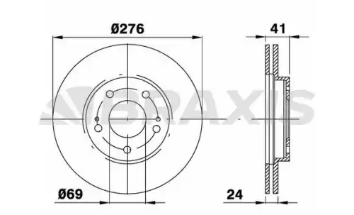 Тормозной диск BRAXIS AE0621