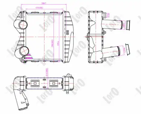 Интеркулер ABAKUS 054-018-0012