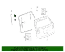 BRACKET,L/GATE STRUT (BODY SI) 15163836 GMC