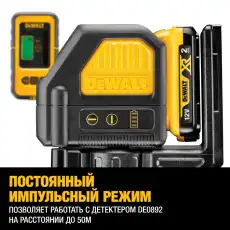 НОВИНКА Cамовыравнивающийся ЗЕЛЕНЫЙ лазерный уровень - горизонтальная и вертикальная линейные + 5 DCE0825D1GQW DEWALT