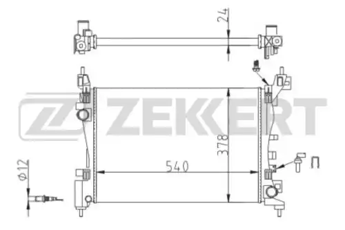Радиатор системы охлаждения двигателя ZEKKERT MK-1559
