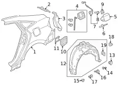 Подкрылок HONDA 74552TEAT00