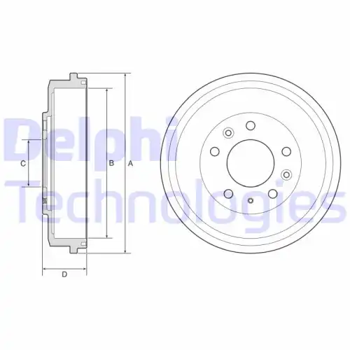 Тормозной барабан DELPHI BF579