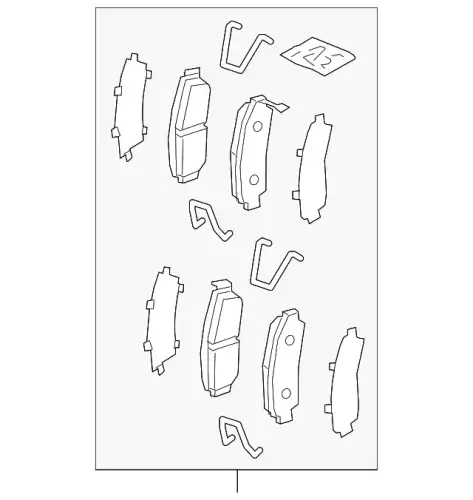 Тормозные колодки дисковые HONDA 45022TJBA02