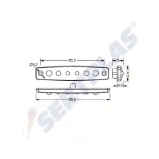 Фонарь габаритный SERTPLAS 0307L