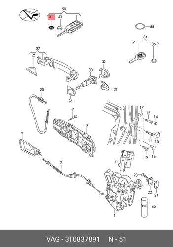 3T0837891 Эмблема VAG