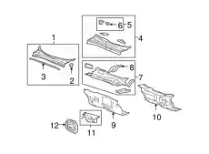 PANEL,AIR INL GRL(INCLS 24) 22758198 GMC