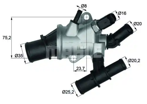 Термостат системы охлаждения BEHR TI 162 88