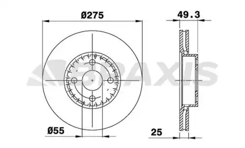 Тормозной диск BRAXIS AE0571